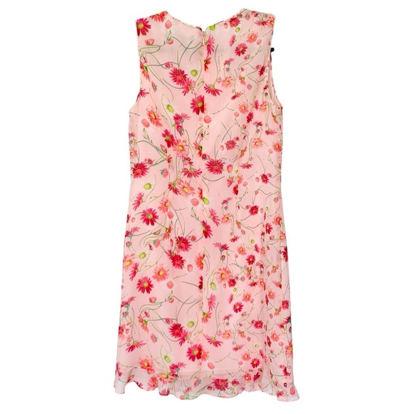 Karl Lagerfeld Dress Womens 6 Pink Floral Flowy Wedding Vacation Romantic Lined - Picture 4 of 10